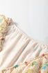 Boho Ruffle Mini Dress with Tassel Tie and Floral Print